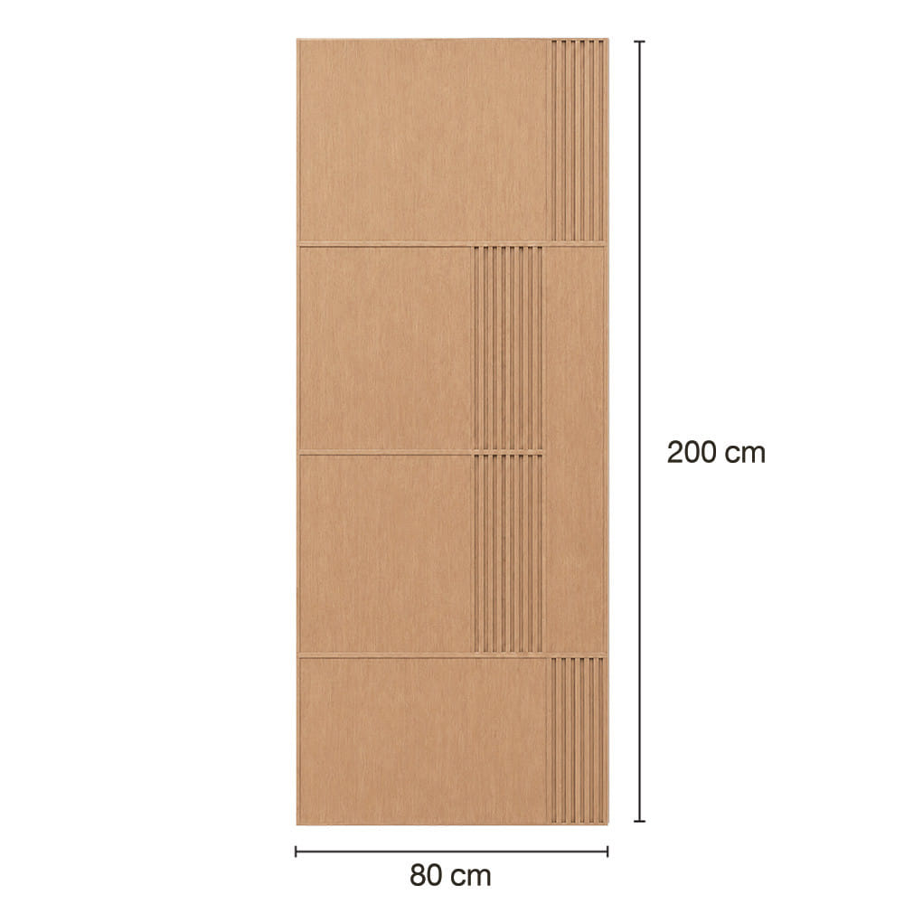 ประตูภายในโพลีสไตรีน ไม่เจาะลูกบิด LINEDEKOR PALM 80x200 ซม. สีบีชด้าน