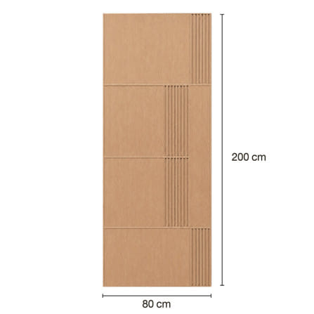 ประตูภายในโพลีสไตรีน ไม่เจาะลูกบิด LINEDEKOR PALM 80x200 ซม. สีบีชด้าน_3