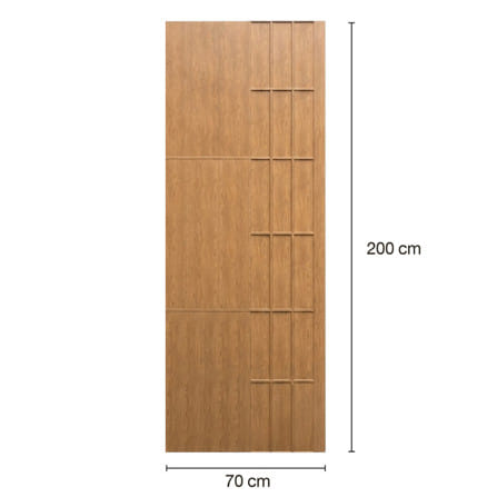 ประตูภายในโพลีสไตรีน ไม่เจาะลูกบิด LINEDEKOR AQUA 70x200 ซม. สีสักด้าน_3