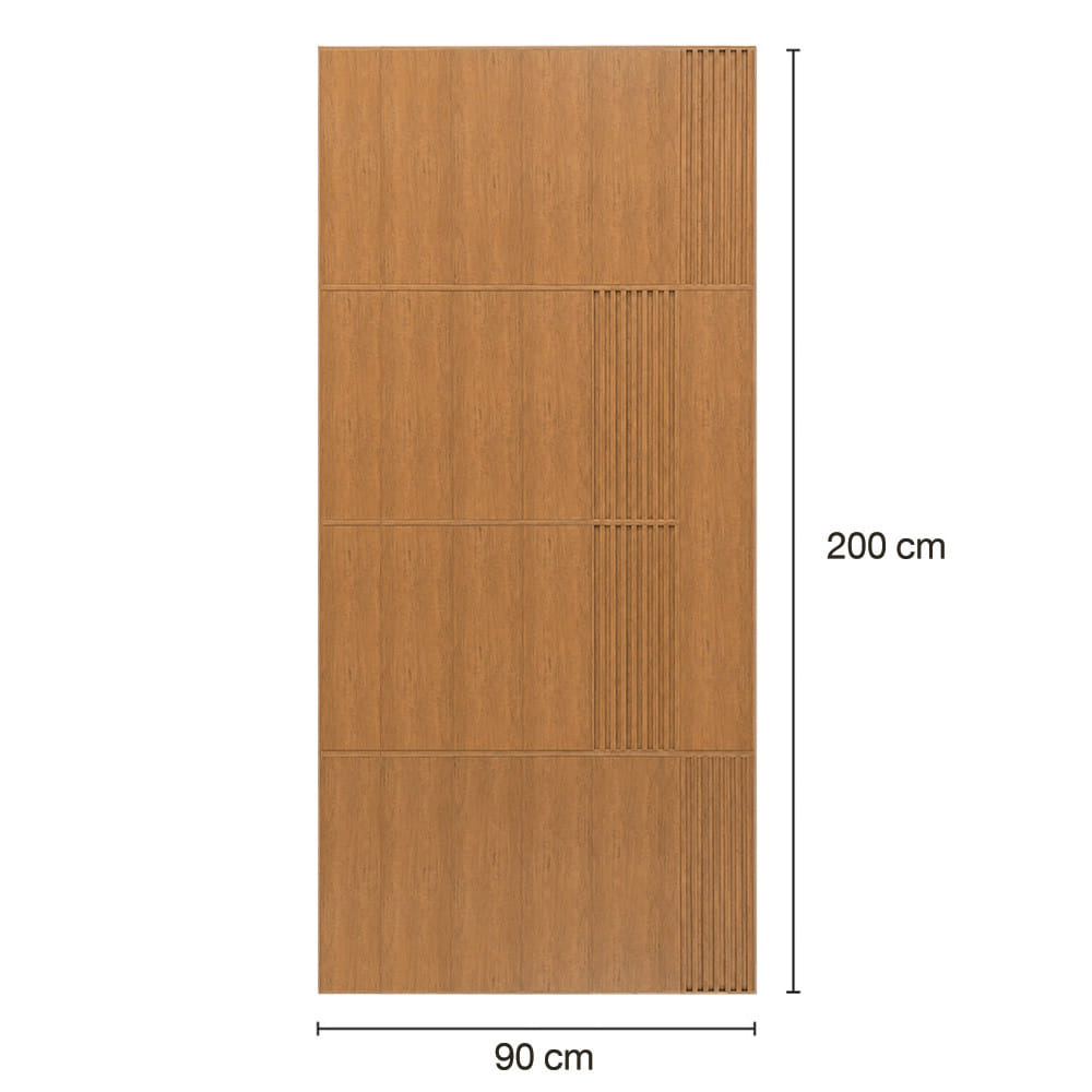 ประตูภายในโพลีสไตรีน ไม่เจาะลูกบิด LINEDEKOR PALM 90x200 ซม. สีสักด้าน