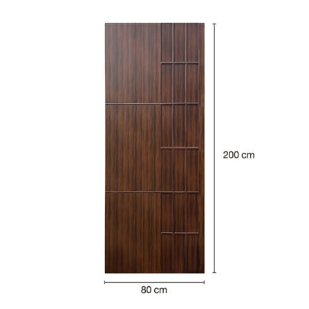 ประตูภายในโพลีสไตรีน ไม่เจาะลูกบิด LINEDEKOR AQUA 80x200 ซม. สีโอ๊ค_3