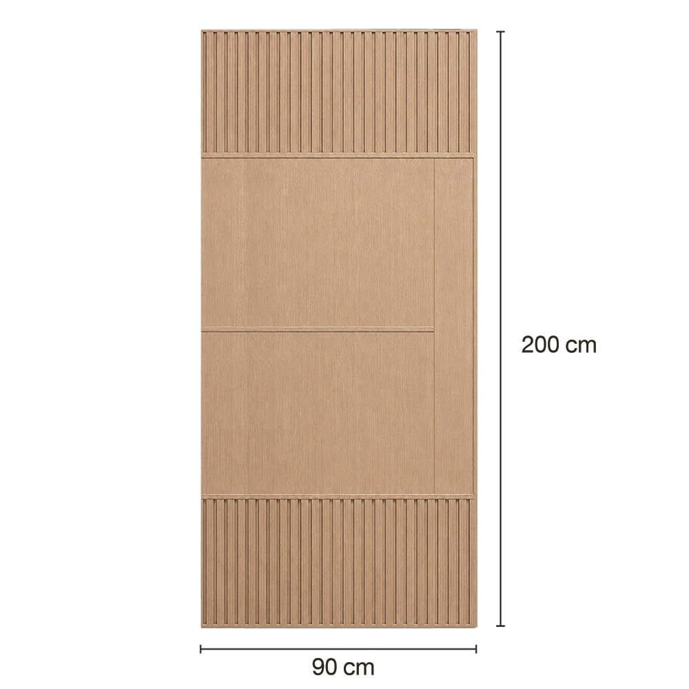 ประตูภายในโพลีสไตรีน ไม่เจาะลูกบิดLINEDEKOR SAND 90x200 ซม. สีบีชด้าน