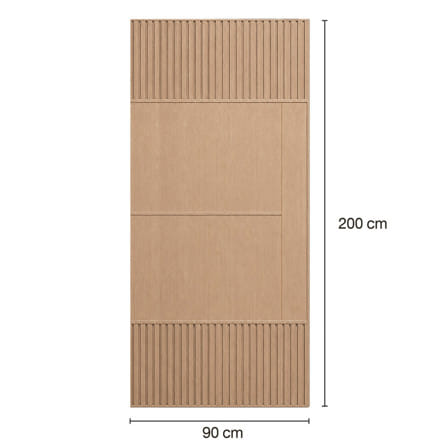 ประตูภายในโพลีสไตรีน ไม่เจาะลูกบิดLINEDEKOR SAND 90x200 ซม. สีบีชด้าน_3