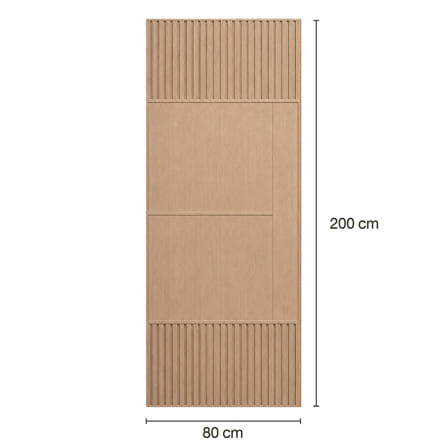 ประตูภายในโพลีสไตรีน ไม่เจาะลูกบิด LINEDEKOR SAND 80x200 ซม. สีบีชด้าน_3