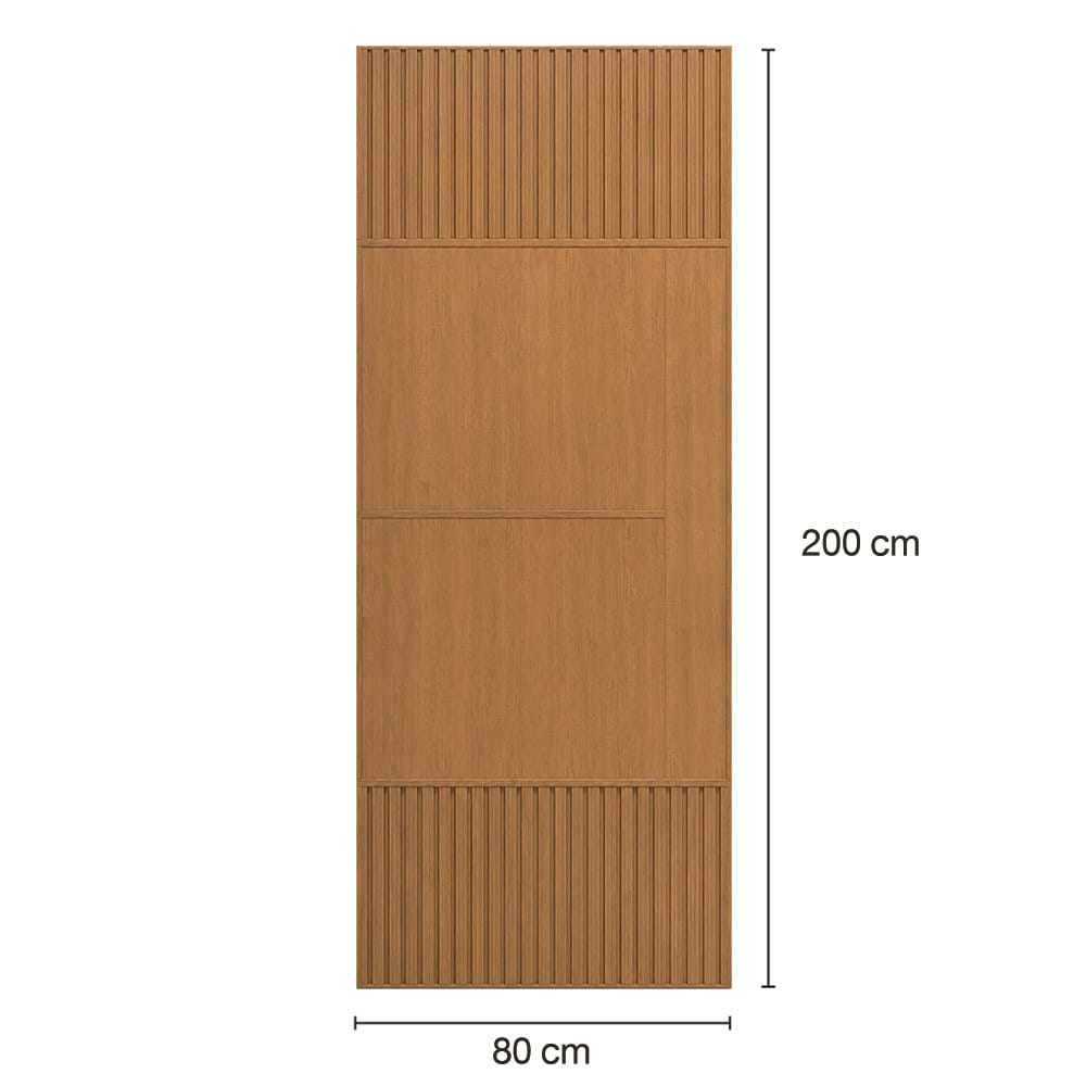 ประตูภายในโพลีสไตรีน ไม่เจาะลูกบิด LINEDEKOR SAND 80x200 ซม. สีสักด้าน