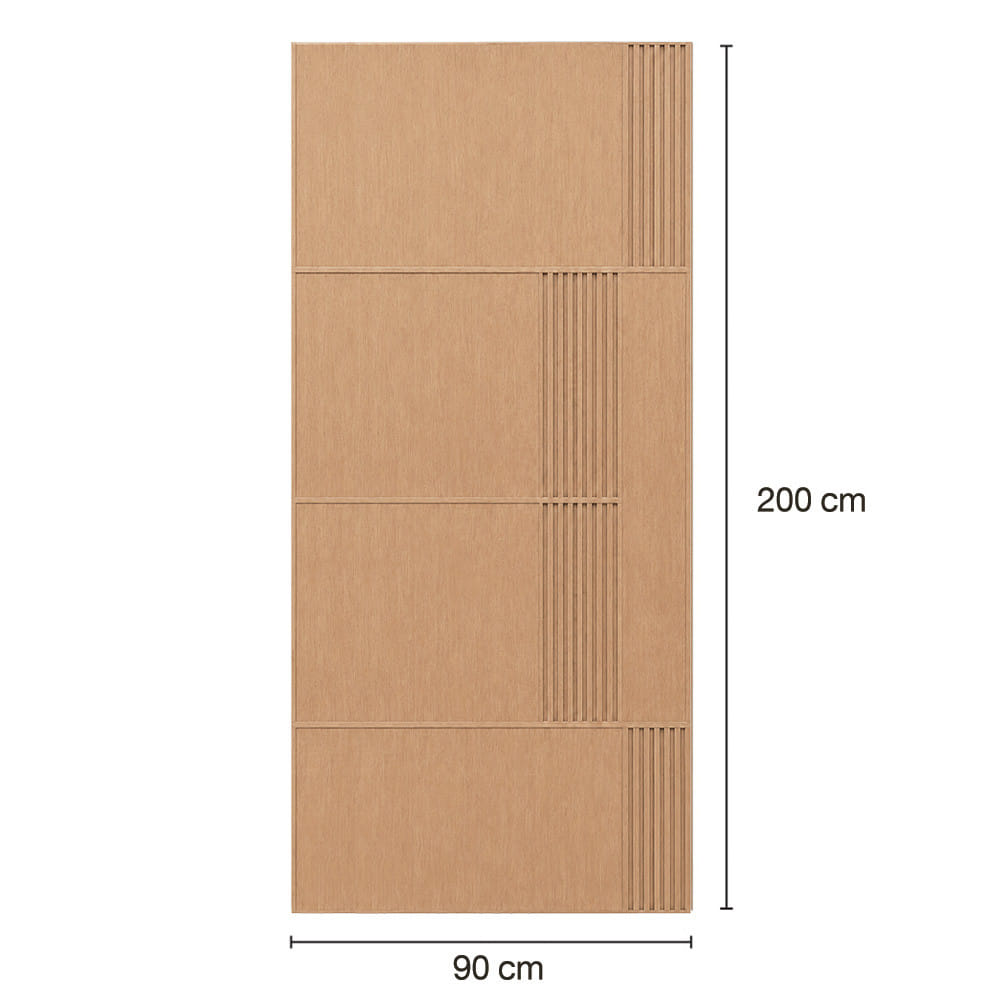 ประตูภายในโพลีสไตรีน ไม่เจาะลูกบิด LINEDEKOR PALM 90x200 ซม. สีบีชด้าน