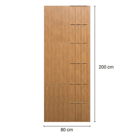 ประตูภายในโพลีสไตรีน ไม่เจาะลูกบิด LINEDEKOR AQUA 80x200 ซม. สีสักด้าน_3