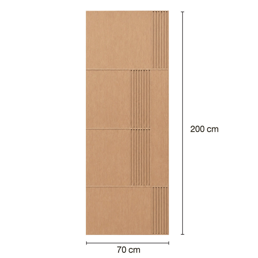 ประตูภายในโพลีสไตรีน ไม่เจาะลูกบิด LINEDEKOR PALM 70x200 ซม. สีบีชด้าน