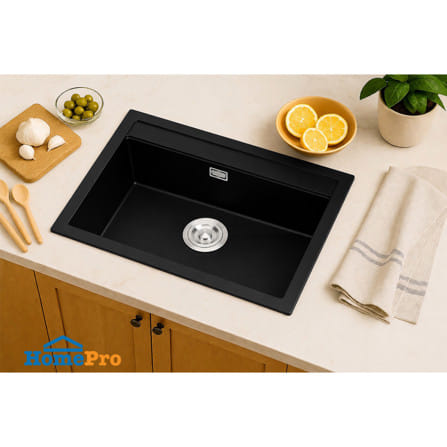ซิงค์ฝัง 1 หลุม HAFELE STONEQ 495.39.636 สีดำ_3