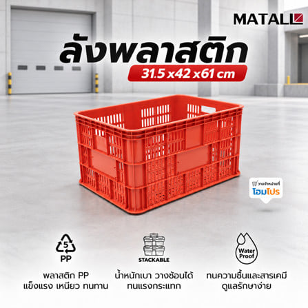 ลังพลาสติก MATALL 2560 สีแดง_1