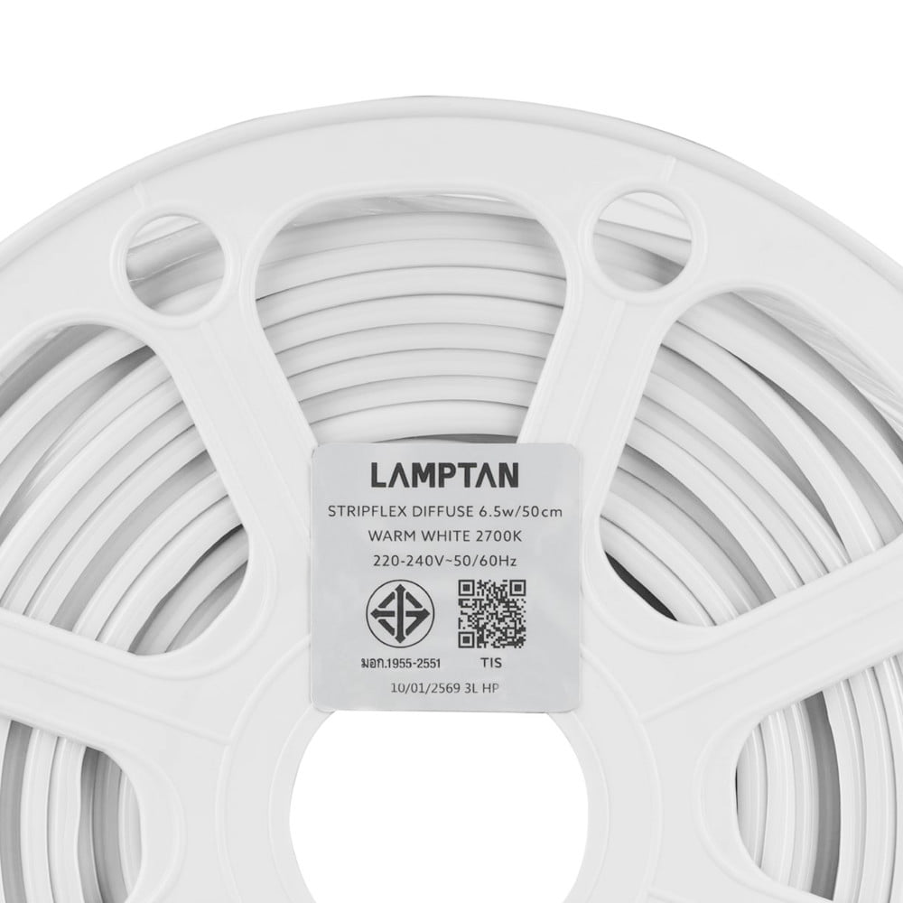 ไฟเส้น LED LAMPTAN STRIPFLEX DIFFUSE 13 วัตต์/เมตร WARM WHITE 50 เมตร