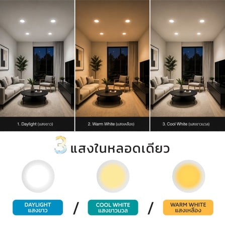 หลอด LED LAMPTAN DOWNLIGHT FASTFIT 12 วัตต์ DAYLIGHT/COOL WHITE/WARM WHITE E27_9