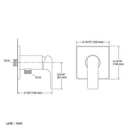 วาล์วฝักบัว 1 ทาง KOHLER K-38165T-4CD-CP สีโครม_2