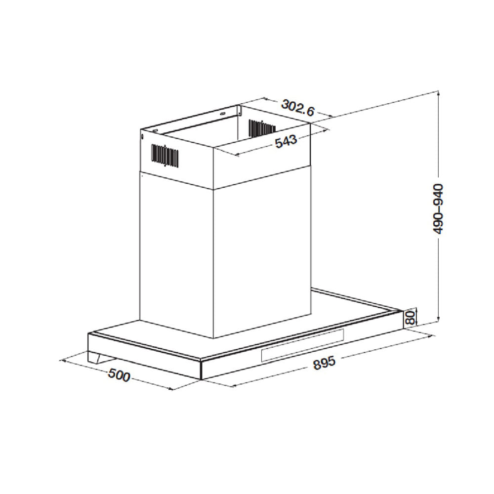 เครื่องดูดควันกระโจม HAFELE VORTEX  90 ซม.