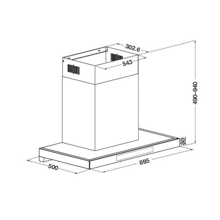 เครื่องดูดควันกระโจม HAFELE VORTEX  90 ซม._4