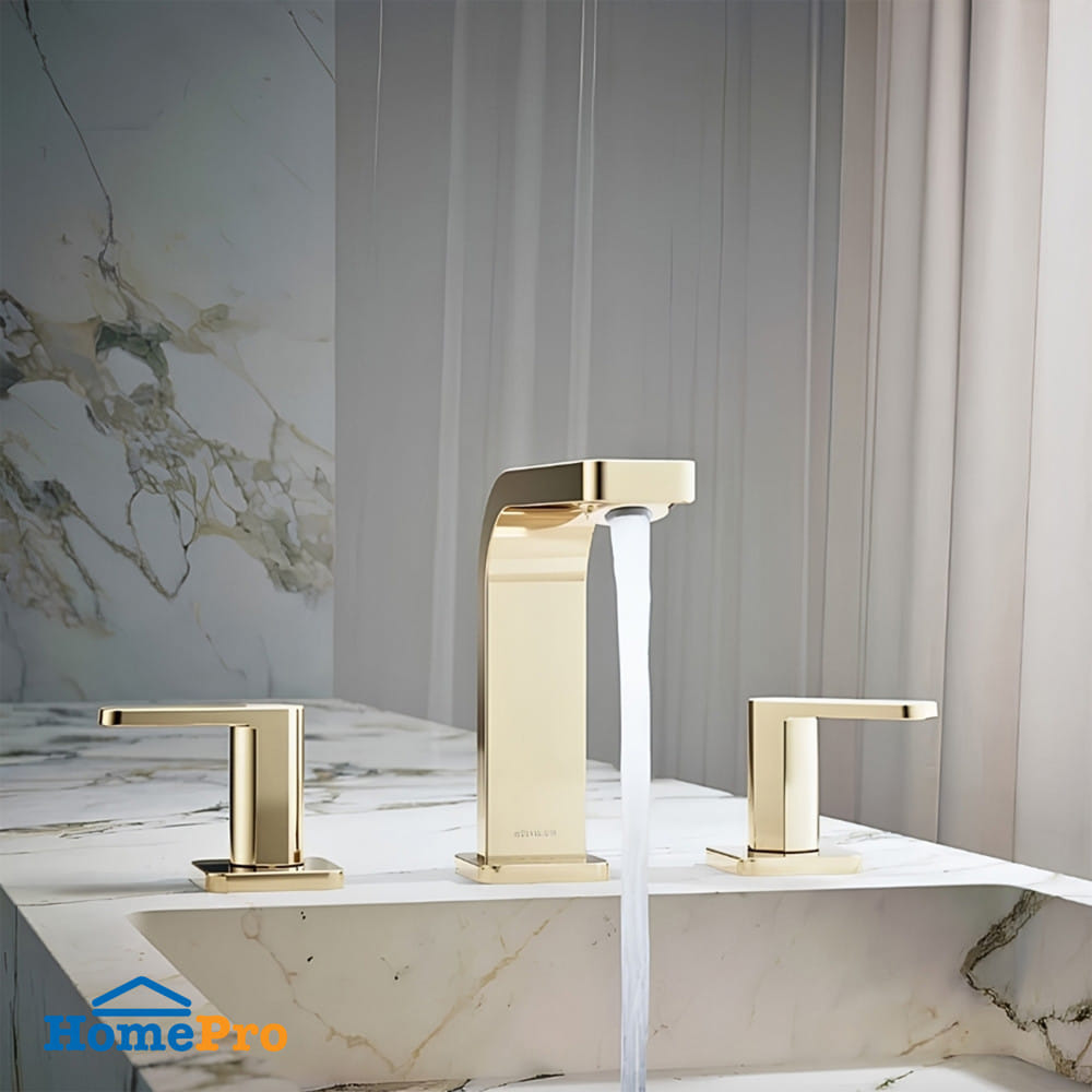 ก๊อกอ่างล้างหน้าผสมเคาน์เตอร์ KOHLER K-23484T-4-AF สีทอง