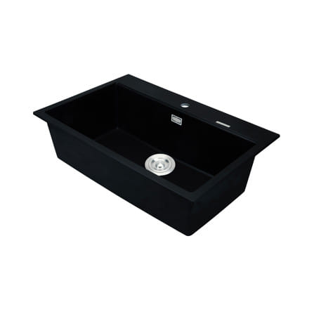 ซิงค์ฝัง 1 หลุม HAFELE STONEQ 495.39.635 สีดำ_1