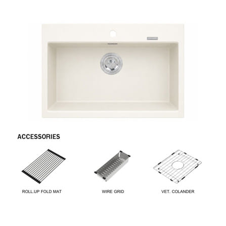 ซิงค์ฝัง 1 หลุม HAFELE STONEQ 495.39.640 สีเบจ_0