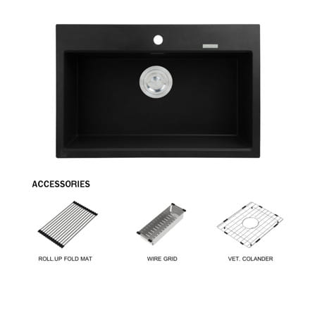 ซิงค์ฝัง 1 หลุม HAFELE STONEQ 495.39.630 สีถ่าน_0