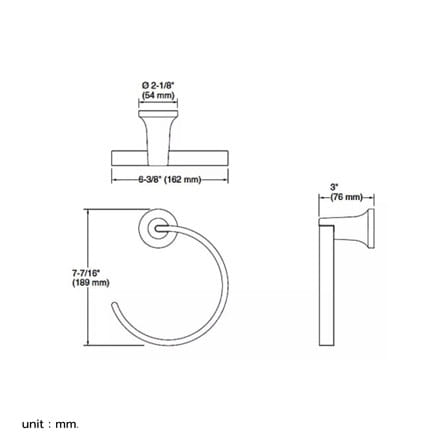 ห่วงแขวนผ้า KOHLER K-R26694-CP สีโครม_3