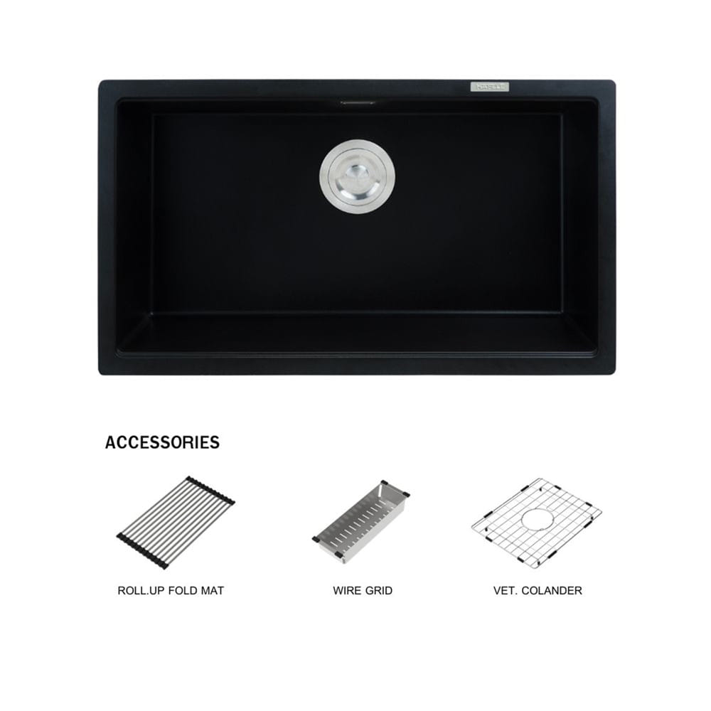 ซิงค์ฝัง 1 หลุม HAFELE STONEQ 495.39.484 สีถ่าน
