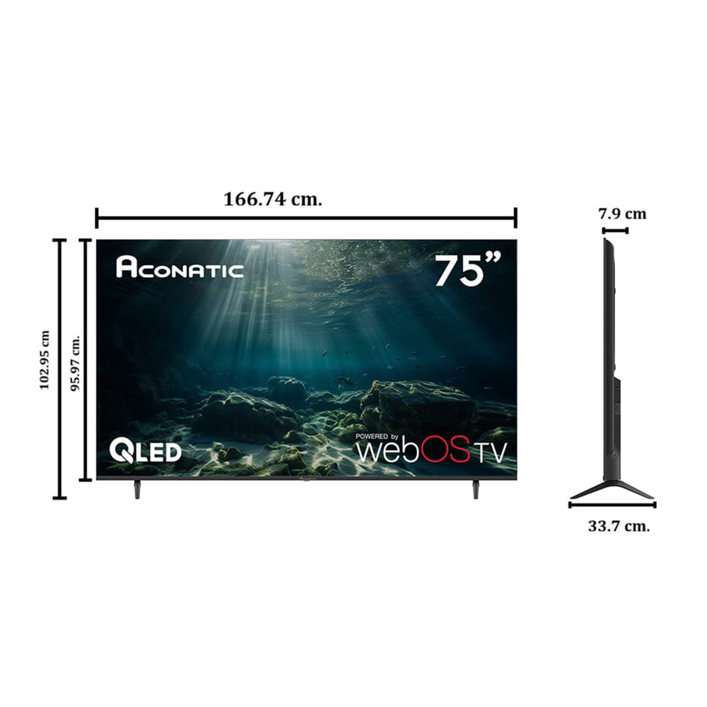 ทีวีคิวแอลอีดี 75 นิ้ว ACONATIC (4K, QLED, WEB OS) 75QSB340AN