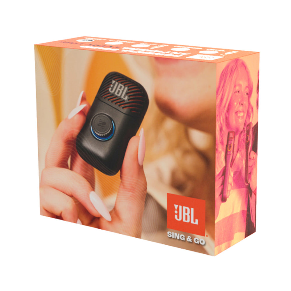 ชุดลำโพงพกพาพร้อมไมค์ JBL SING&GO สีดำ