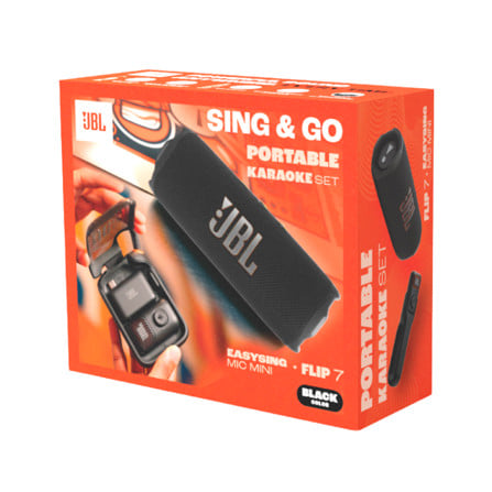 ชุดลำโพงพกพาพร้อมไมค์ JBL SING&GO สีดำ_5