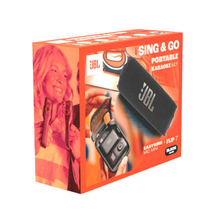 ชุดลำโพงพกพาพร้อมไมค์ JBL SING&GO สีดำ_6