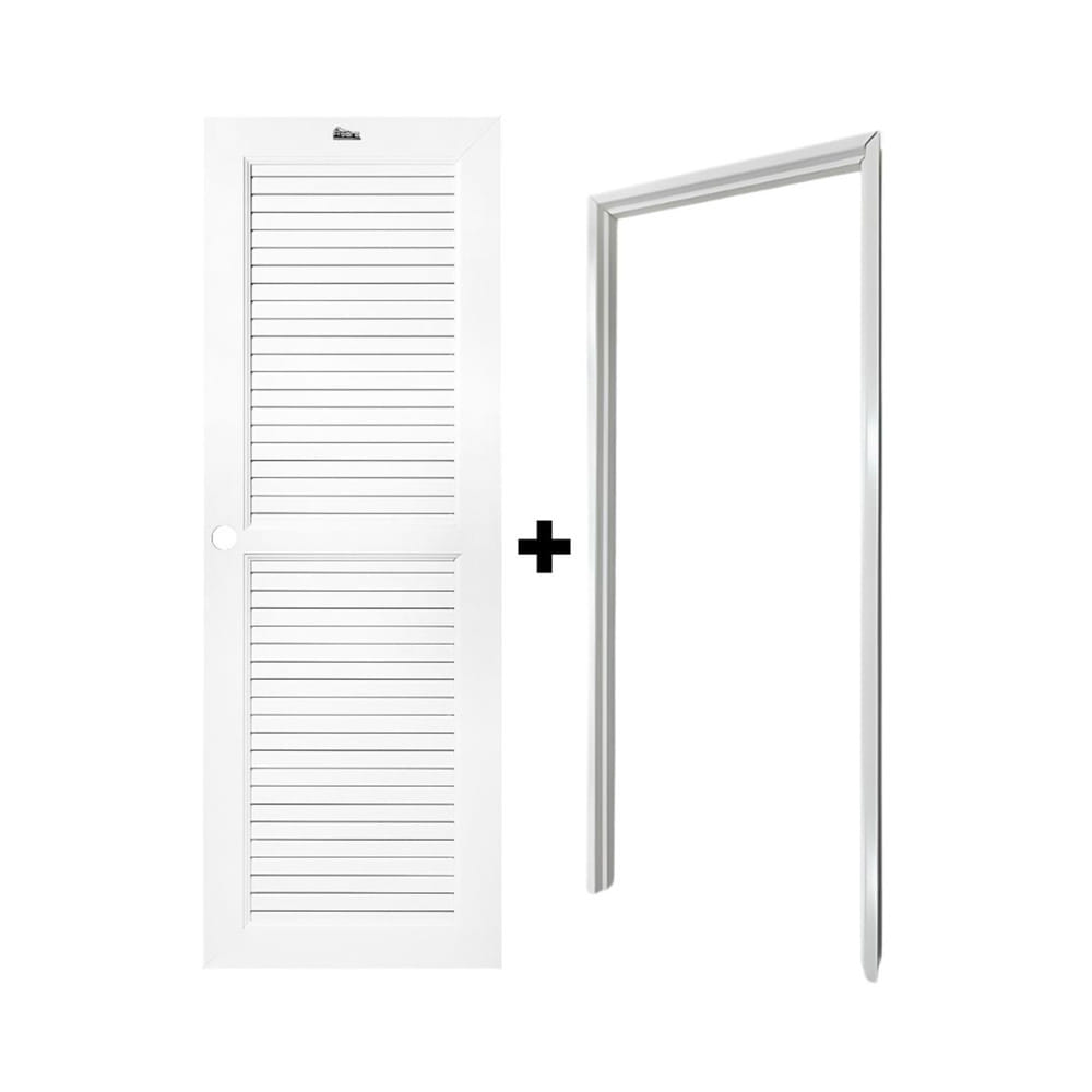 ชุดประตูห้องน้ำพร้อมวงกบ UPVC เจาะลูกบิด ASARA S937 70x200 ซม. สีขาว
