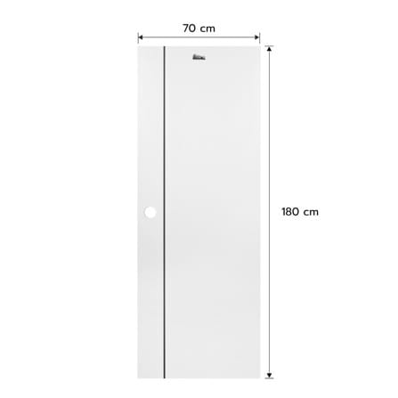 ชุดประตูห้องน้ำพร้อมวงกบ UPVC เจาะลูกบิด ASARA A811 70x180 ซม. สีขาว_4