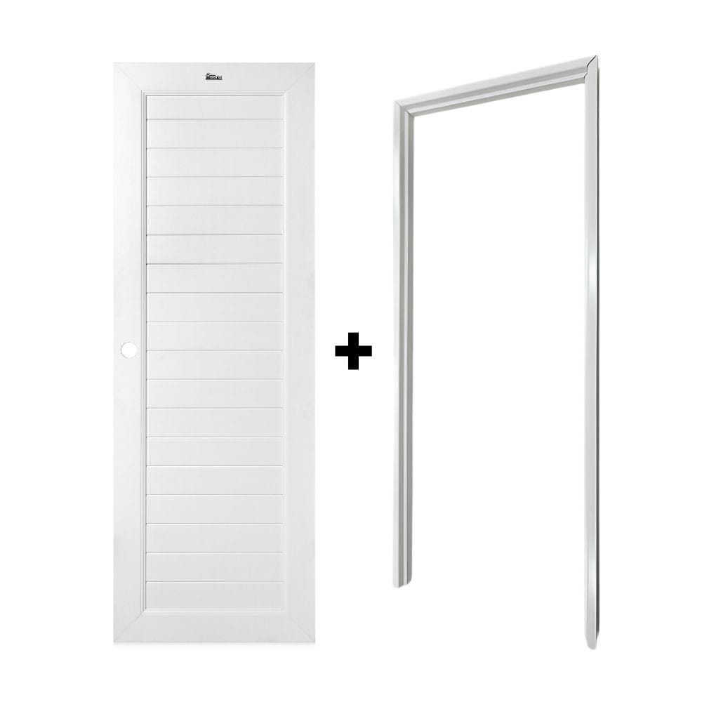 ชุดประตูห้องน้ำพร้อมวงกบ UPVC เจาะลูกบิด ASARA S931 70x200 ซม. สีขาว
