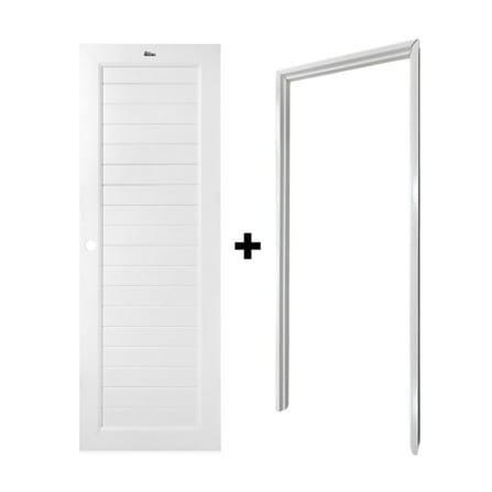 ชุดประตูห้องน้ำพร้อมวงกบ UPVC เจาะลูกบิด ASARA S931 70x200 ซม. สีขาว_2