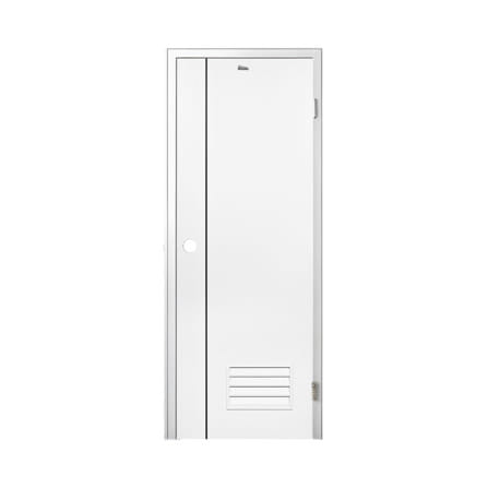 ชุดประตูห้องน้ำพร้อมวงกบ UPVC เจาะลูกบิด ASARA A812 70x180 ซม. สีขาว_0