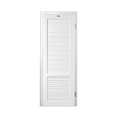 ชุดประตูห้องน้ำพร้อมวงกบ UPVC เจาะลูกบิด ASARA S933 70x200 ซม. สีขาว_0