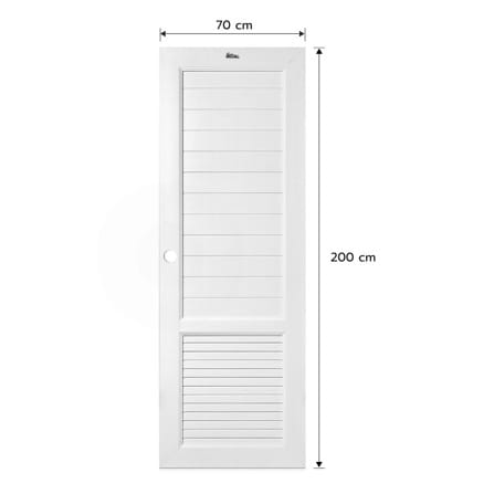 ชุดประตูห้องน้ำพร้อมวงกบ UPVC เจาะลูกบิด ASARA S933 70x200 ซม. สีขาว_4