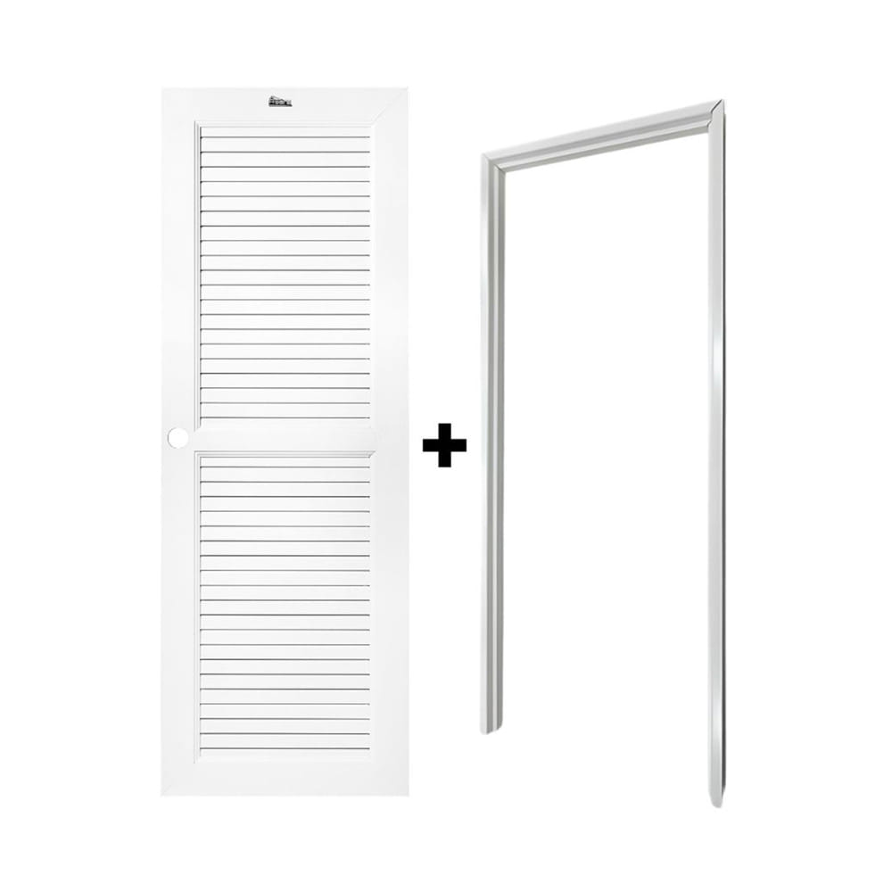 ชุดประตูห้องน้ำพร้อมวงกบ UPVC เจาะลูกบิด ASARA S937 70x180 ซม. สีขาว