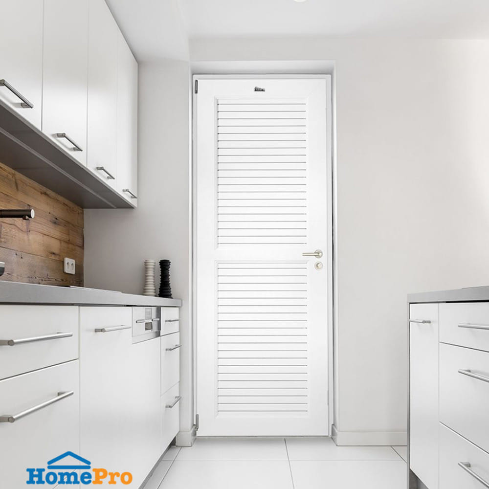 ชุดประตูห้องน้ำพร้อมวงกบ UPVC เจาะลูกบิด ASARA S937 70x180 ซม. สีขาว