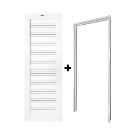 ชุดประตูห้องน้ำพร้อมวงกบ UPVC เจาะลูกบิด ASARA S937 70x180 ซม. สีขาว_1