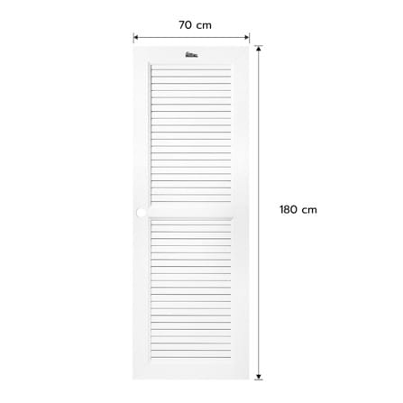 ชุดประตูห้องน้ำพร้อมวงกบ UPVC เจาะลูกบิด ASARA S937 70x180 ซม. สีขาว_4