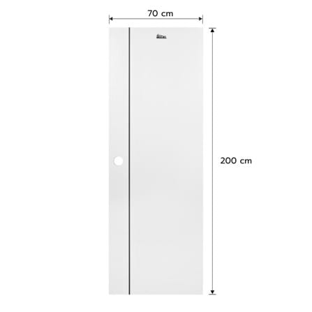 ชุดประตูห้องน้ำพร้อมวงกบ UPVC เจาะลูกบิด ASARA A811 70x200 ซม. สีขาว_4