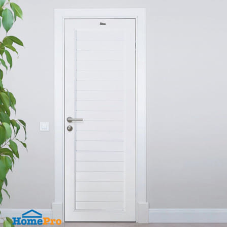 ชุดประตูห้องน้ำพร้อมวงกบ UPVC เจาะลูกบิด ASARA S932 80x200 ซม. สีขาว_3