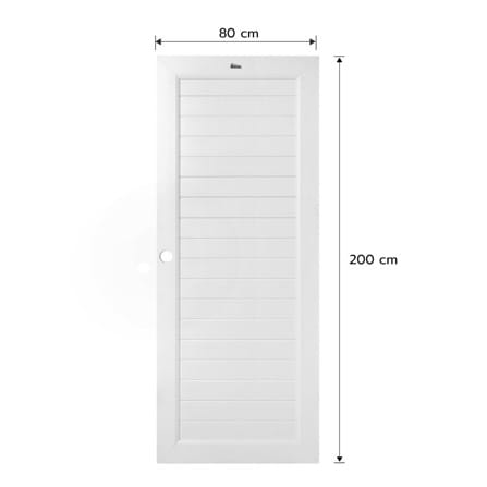 ชุดประตูห้องน้ำพร้อมวงกบ UPVC เจาะลูกบิด ASARA S932 80x200 ซม. สีขาว_4
