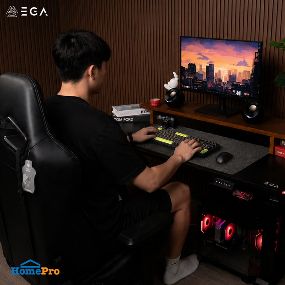 โต๊ะเกมมิ่งปรับระดับไฟฟ้า EGA TYPE GD14 140 ซม. สีดำ