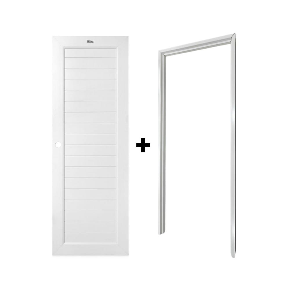 ชุดประตูห้องน้ำพร้อมวงกบ UPVC เจาะลูกบิด ASARA S931 70x180 ซม. สีขาว