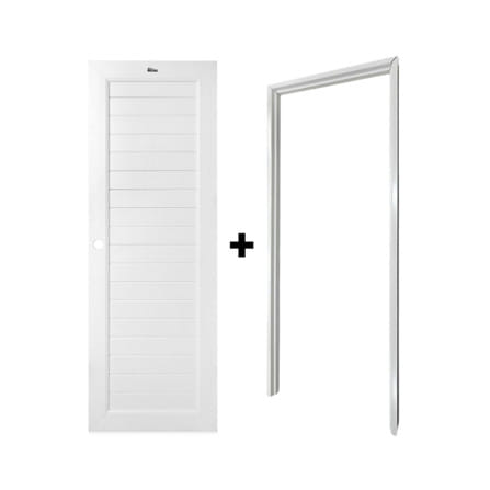ชุดประตูห้องน้ำพร้อมวงกบ UPVC เจาะลูกบิด ASARA S931 70x180 ซม. สีขาว_1