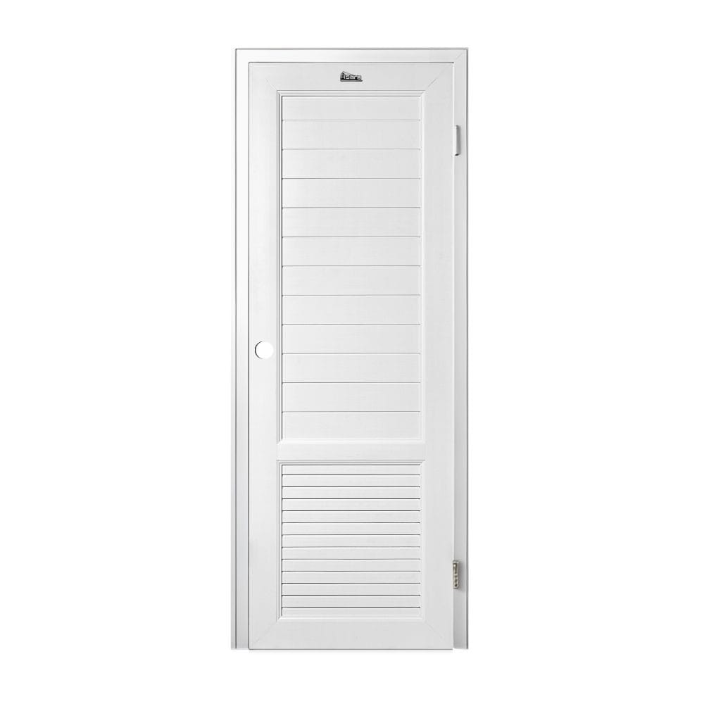 ชุดประตูห้องน้ำพร้อมวงกบ UPVC เจาะลูกบิด ASARA S933 70x180 ซม. สีขาว