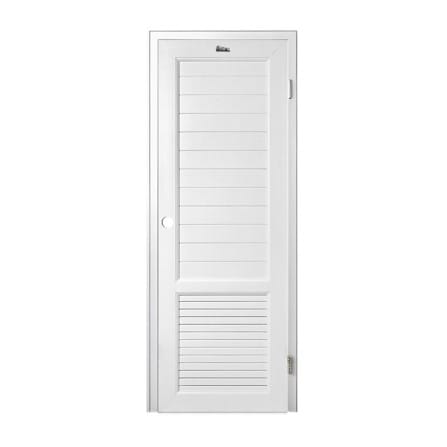 ชุดประตูห้องน้ำพร้อมวงกบ UPVC เจาะลูกบิด ASARA S933 70x180 ซม. สีขาว_0