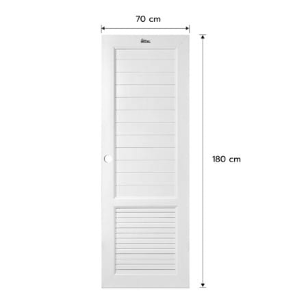 ชุดประตูห้องน้ำพร้อมวงกบ UPVC เจาะลูกบิด ASARA S933 70x180 ซม. สีขาว_4