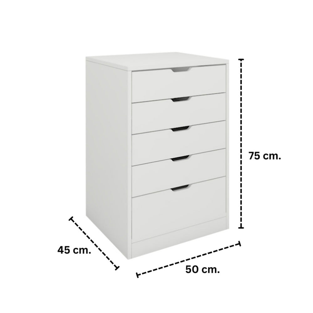ตู้ลิ้นชัก 5 ลิ้นชัก KONCEPT VANITY 19250862 สีขาว